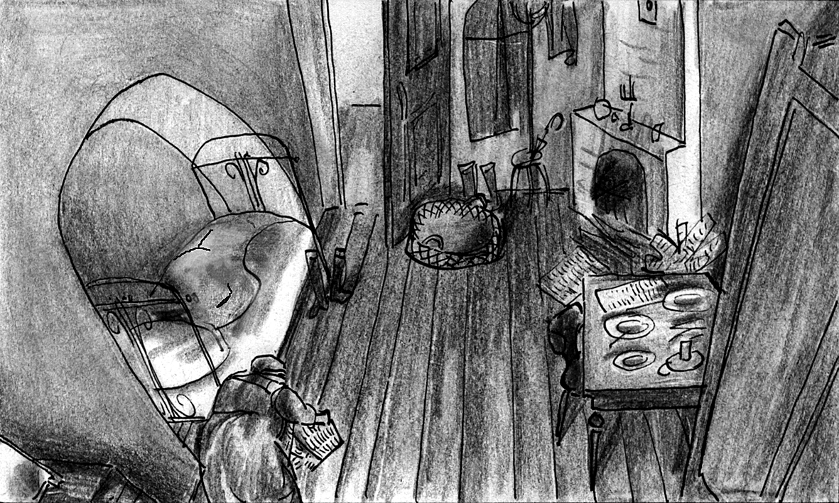 Mavra picks up newspaper