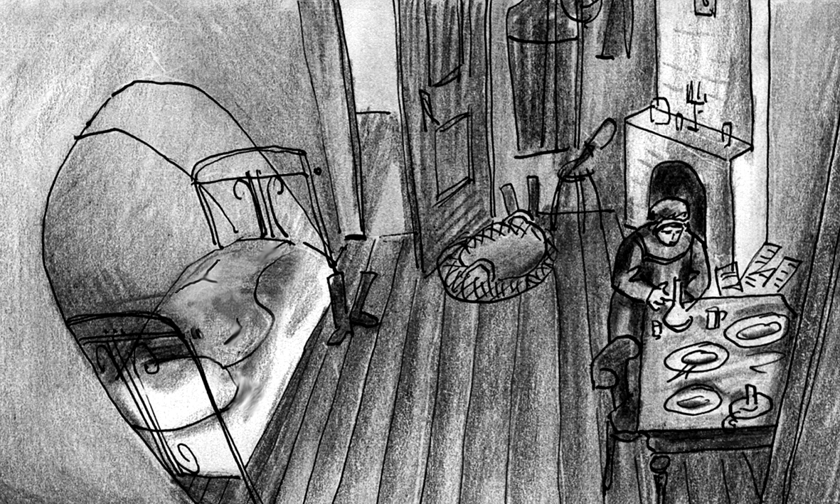 Mavra fills decanter