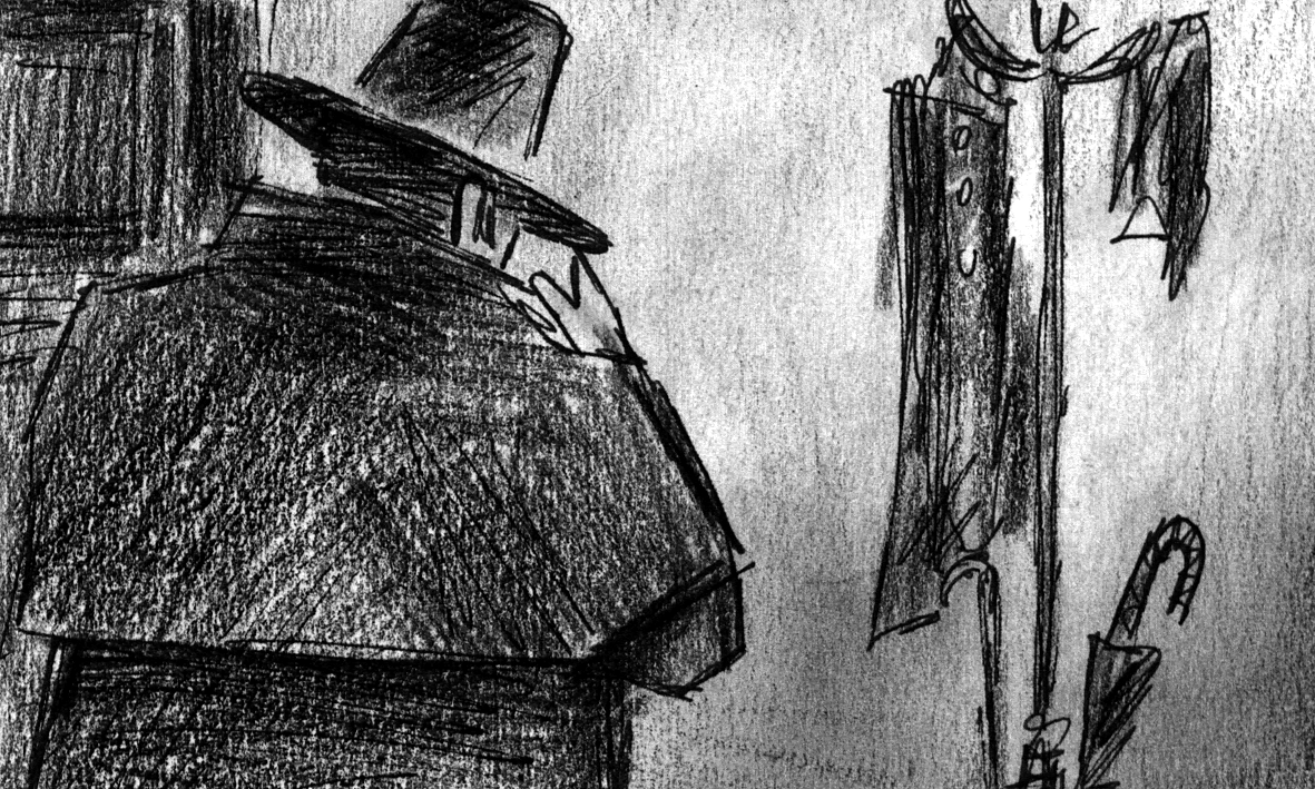 Poprishchin puts on hat