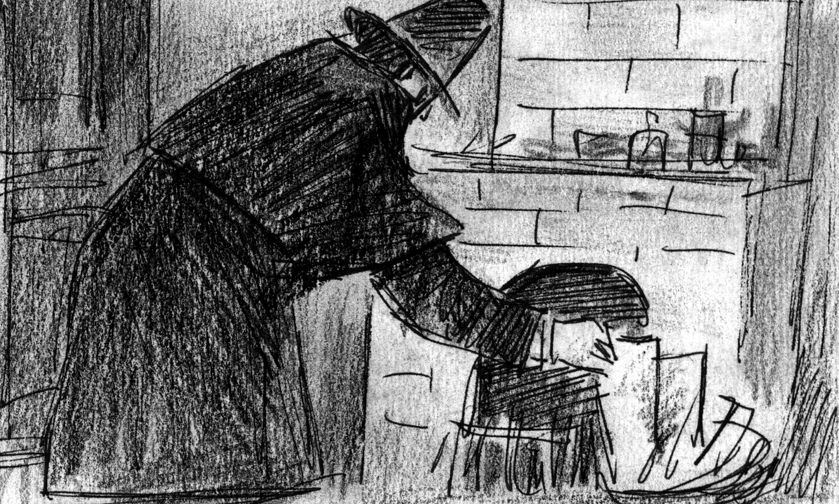 Poprishchin retrieves newspaper