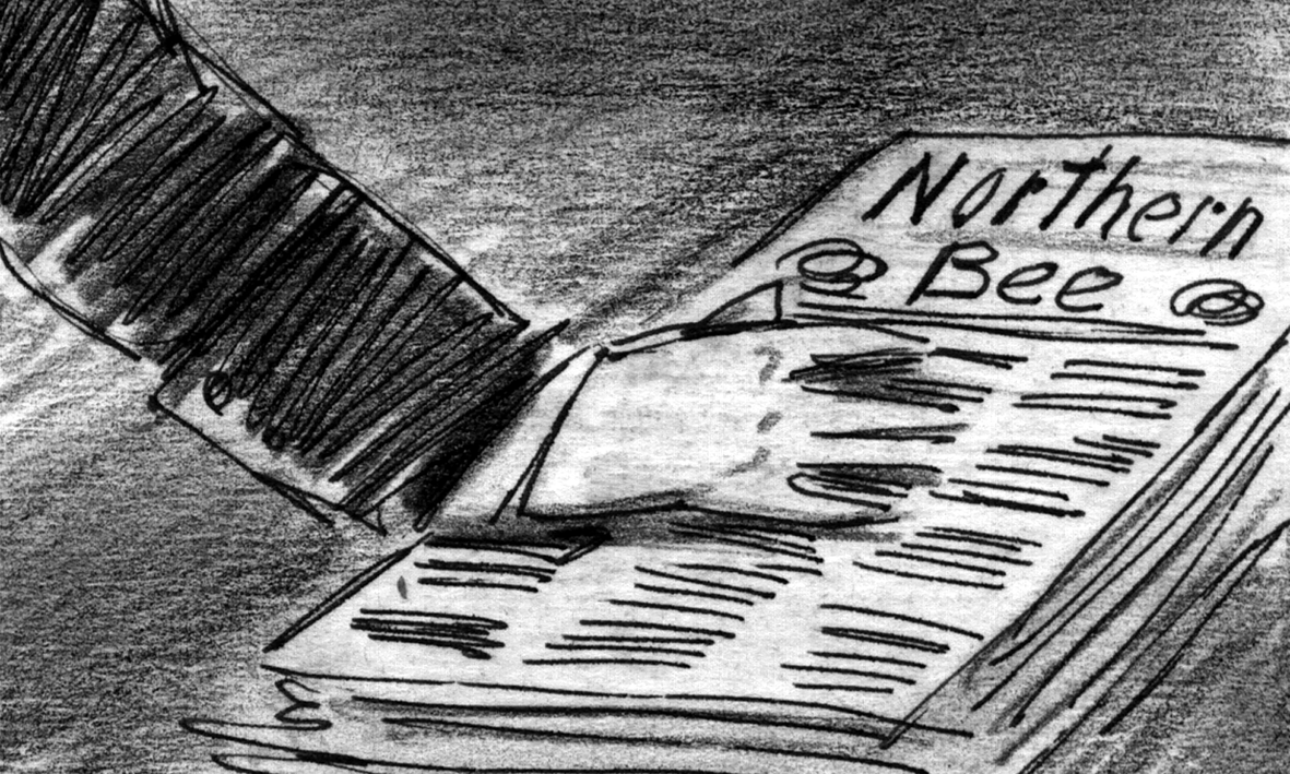 Close-up of newspaper pile