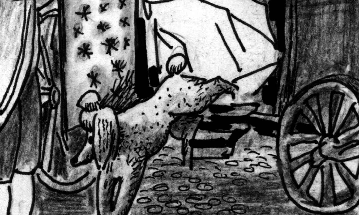 Madgie jumps from carriage