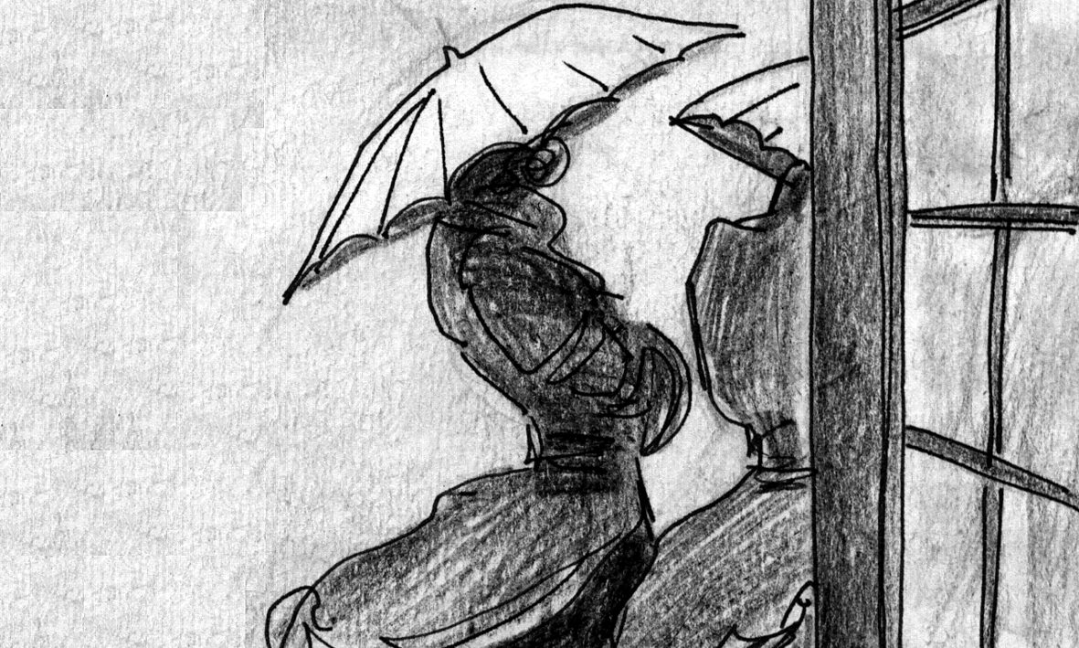 Women walk down corridor