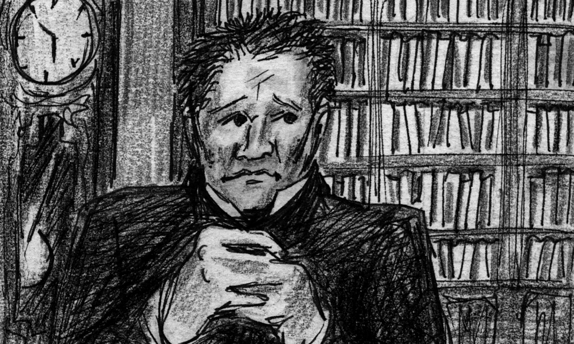 Poprishchin steps towards portrait