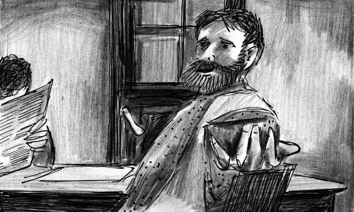 Servant offers snuff