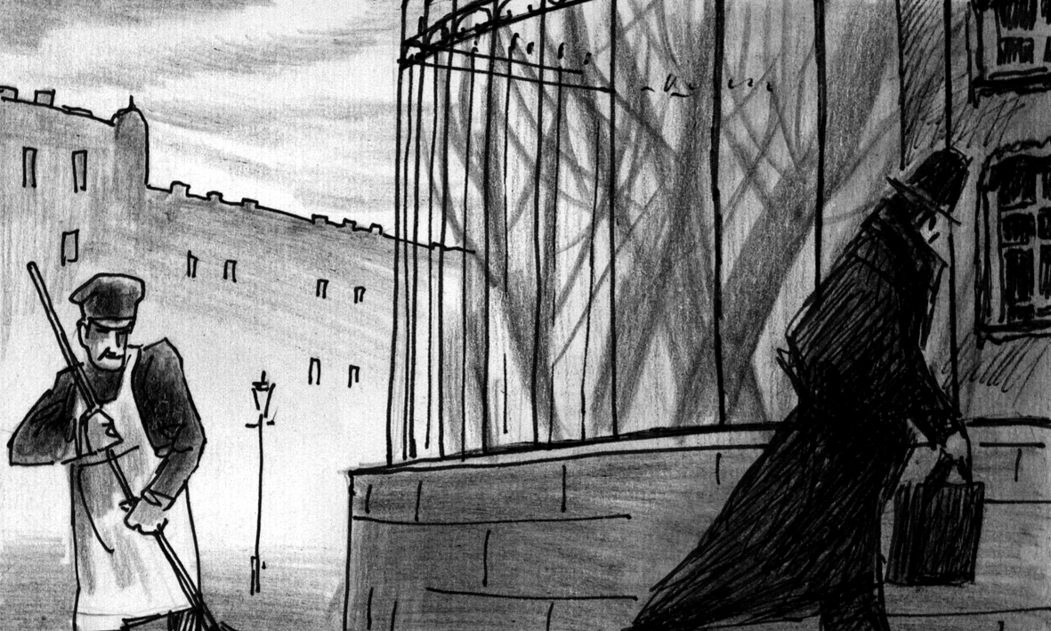 Poprishchin walks past Gregor