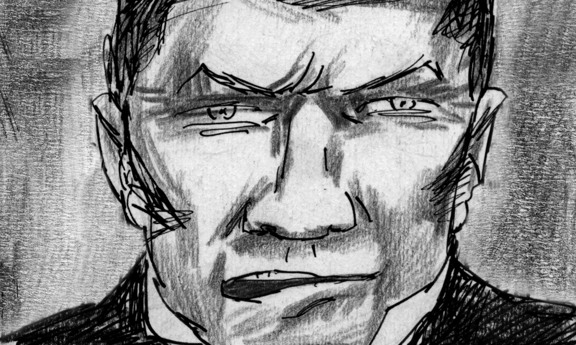 Poprishchin walks away from camera