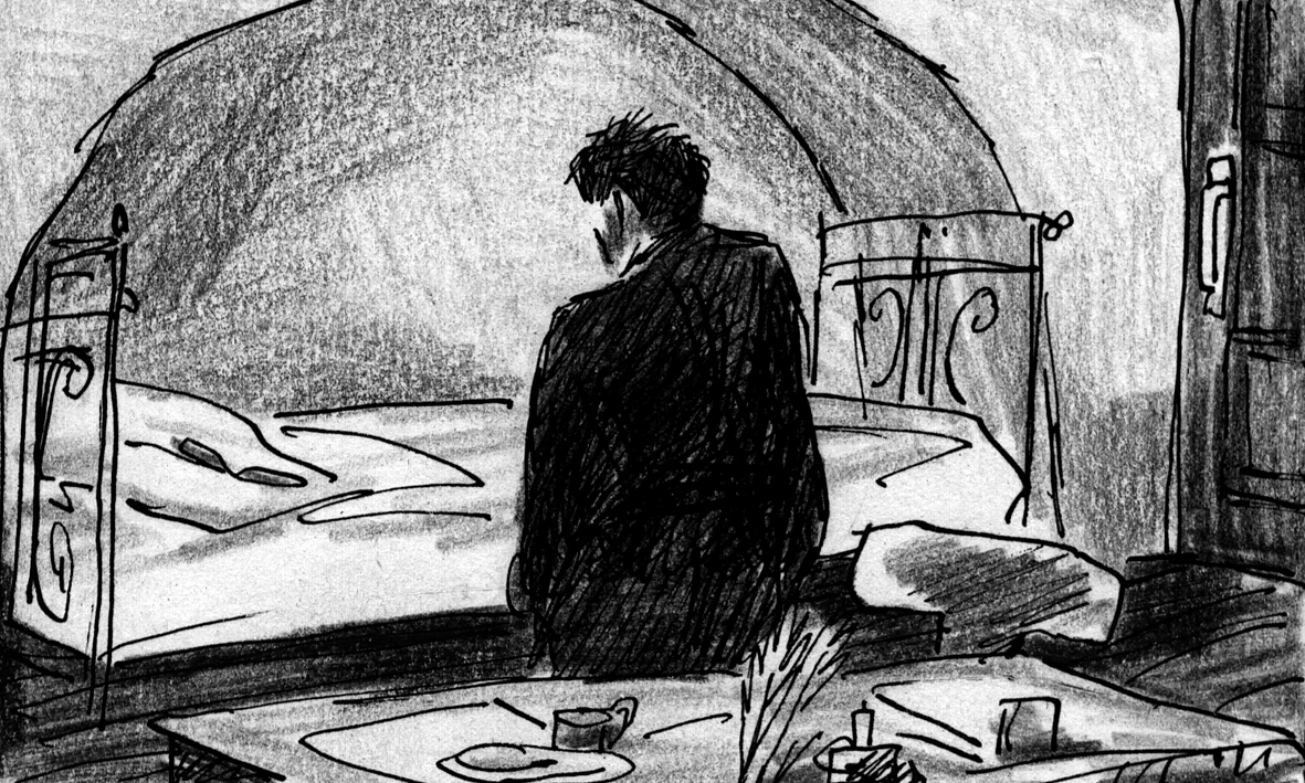 Poprishchin crawls into bed