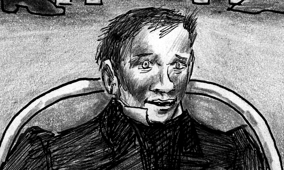 Cut to: Poprishchin is stunned by what he sees...