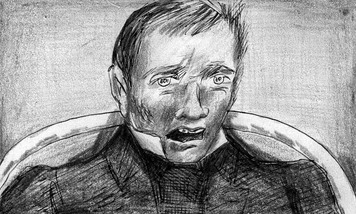 Cut to: Poprishchin is overcome with his feelings of longing for Sophie.