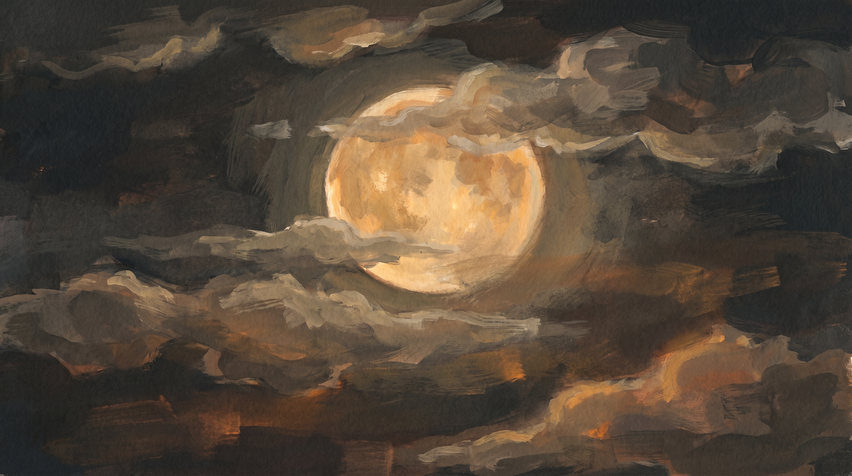 Moon and clouds